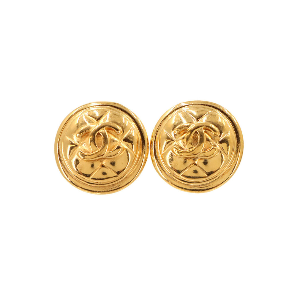 Chanel Coco Mark Earrings (Gold)